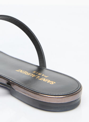 Saint Laurent 카산드라 슬라이드 샌들 블랙 sla0255049