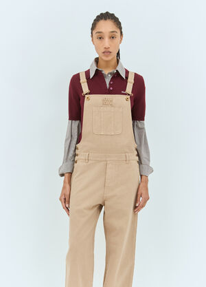 Max Mara Logo Embossed Overalls Beige max0260006