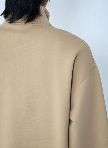 Jacquemus Le Camionneur Gros Grain Zip Sweatshirt Beige jac0164026