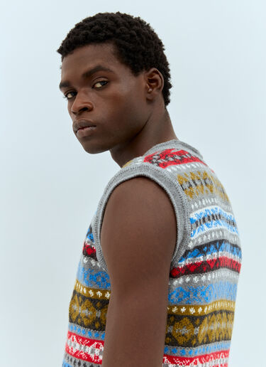 Wales Bonner Astral 针织背心  灰色 wbn0158010