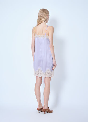 LN-CC® - Chloé: Thin-Strap Mini Dress In Washed Silk Satin - Purple Chloé Thin-Strap Mini Dress In Washed Silk Satin Purple chl0265014