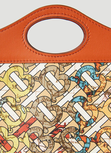 Burberry Monogram Map Pocket Micro Tote Bag Orange bur0249057