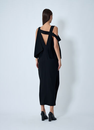 Draped Maxi Dress Yohji Yamamoto Draped Maxi Dress Black yoy0262028