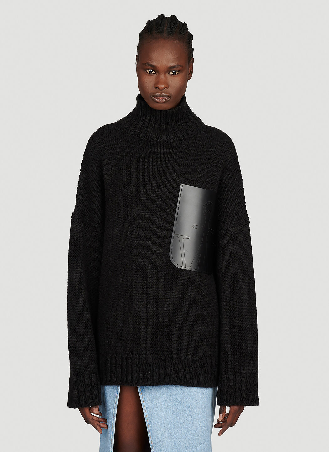 Sweater with store leather sleeves
