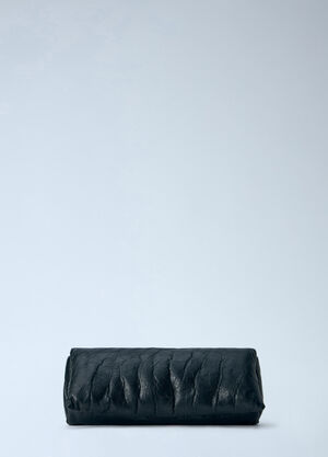 Rick Owens Ruched Leather Clutch Black ric0166014
