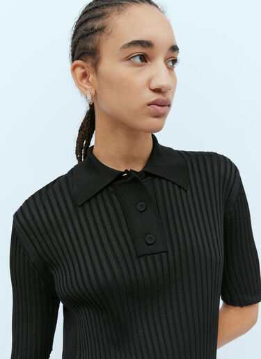 Jil Sander Knit Polo Shirt Black jil0253008