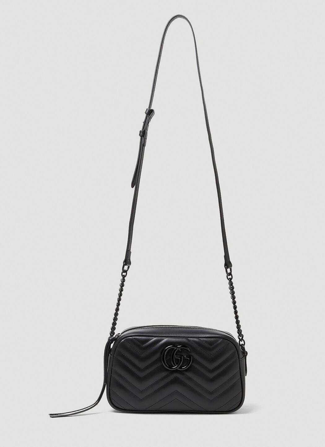 Gucci Round Marmont GG 2.0 Shoulder Bag in Black LN CC