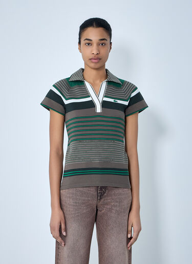 Slim Fit Striped Piqué Polo Shirt Lacoste Slim Fit Striped Piqué Polo Shirt Green lac0264002
