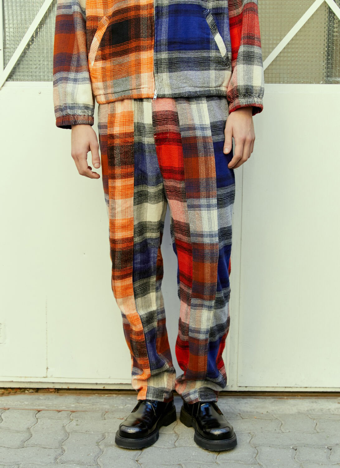 Noma T.d. Ombre Plaid Trousers In Orange