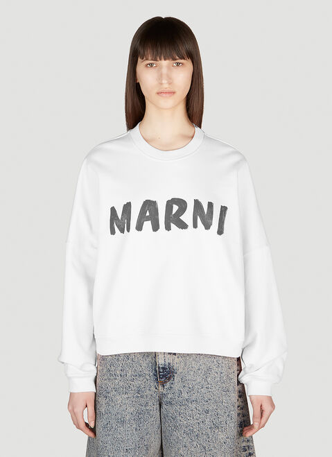 Marni Logo Print Sweatshirt Black mni0254003
