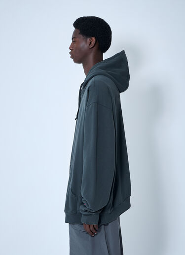 Maison Margiela ロゴモチーフ ジップアップスウェットシャツ ブラック mla0159004