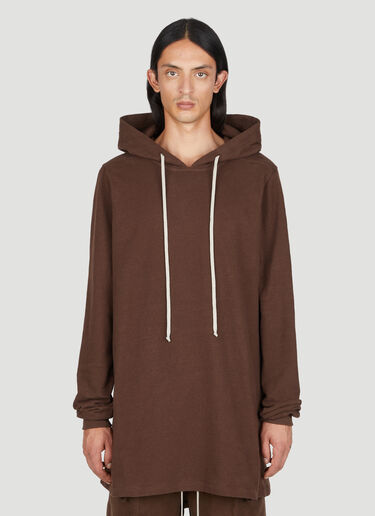 ロング フードスウェットシャツ Rick Owens ロング フードスウェットシャツ ブラウン ric0153013