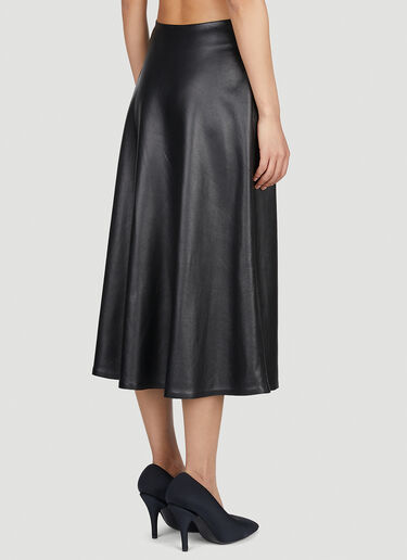 Balenciaga Leather A-Line Skirt Black bal0251036