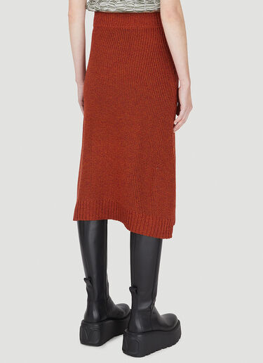 Sunnei Knit Mid Length Skirt Orange sun0245002