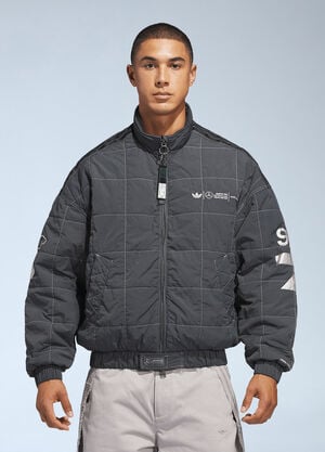 adidas x Bad Bunny x Mercedes AMG F1 Logo Motif Bomber Jacket Grey adi0364007