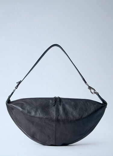 Lemaire Quiver Clip Leather Shoulder Bag Dark Brown lem0264035