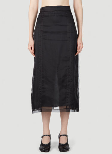 Gucci 欧根纱中长半裙 黑色 guc0251024