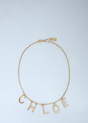 Chloé Logo Motif Necklace Gold chl0261059
