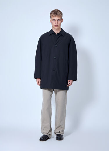 The Row Verna Cotton Coat Black row0166001