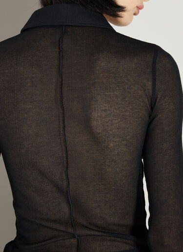 Helmut Lang Sheer Rib Shirt Black hlm0253001