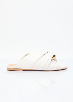 Max Mara Corner Leather Flats Beige max0257044