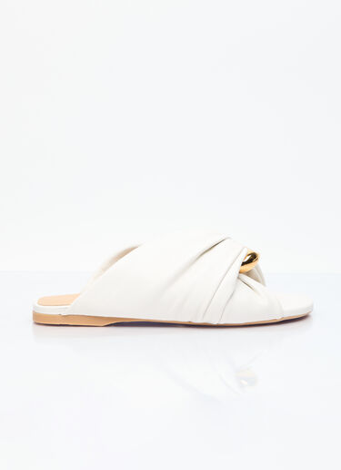 JW Anderson Corner Leather Flats White jwa0255003