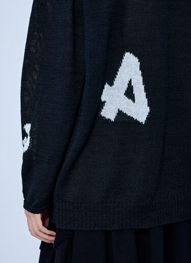 LN-CC® - Yohji Yamamoto: Round Neck Pullover - Black Yohji Yamamoto Round Neck Pullover Black yoy0263019