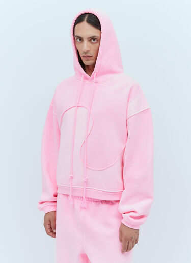 ERL Swirl Fleece Hooded Sweatshirt Pink erl0153003