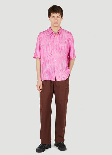 Stüssy ファープリントシャツ ピンク sts0152007