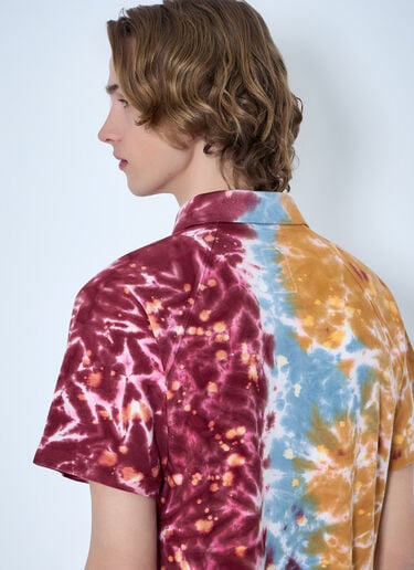 Brain Dead Zip-Collar Tie-Dye Polo Shirt Orange bra0164004