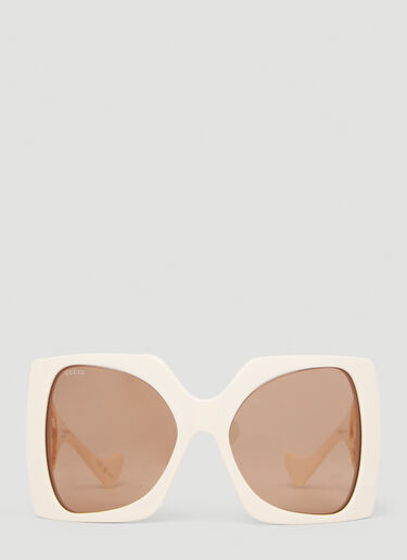 Gucci GG1255S 方形太阳镜 白色 guc0252124
