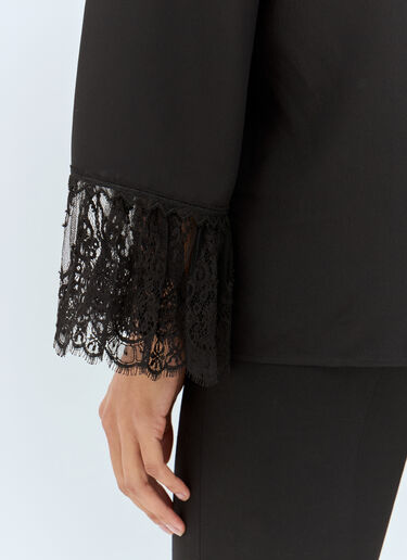 Chloé Collarless Fluid Blouse Black chl0258008