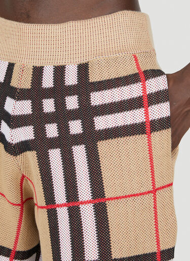 Burberry Check Piqué Shorts Beige bur0153005