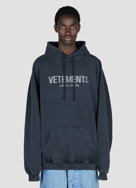 The Elder Statesman Limited Edition Crystal Logo Hooded Sweatshirt Green tes0150001