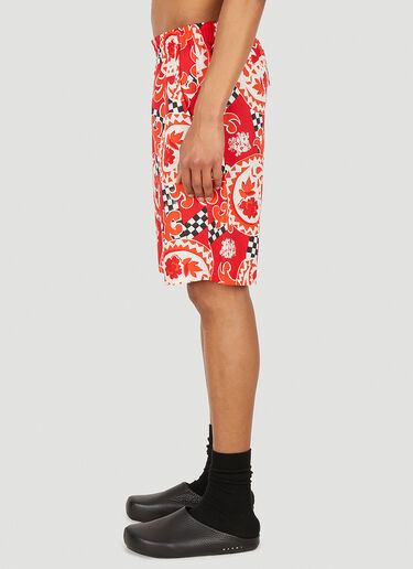 NOMA Crossed Paisley Summer Shorts Red nma0148002