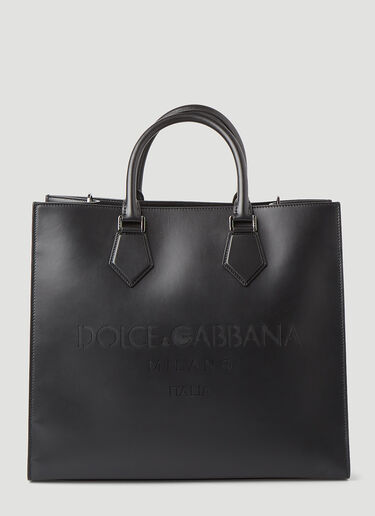 Dolce & Gabbana Edge 徽标托特包 黑色 dol0145023