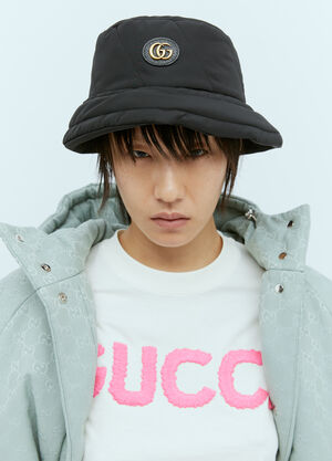 Gucci Logo Plaque Bucket Hat Black guc0255106