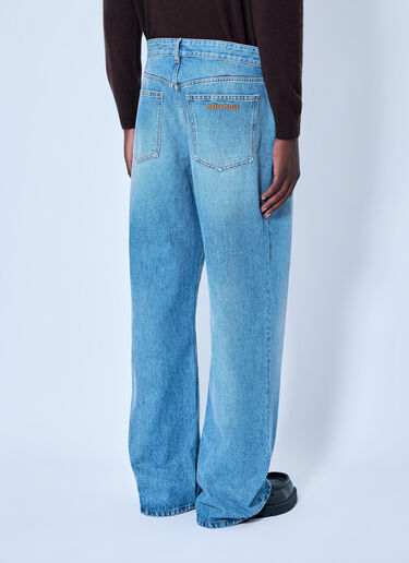 LN-CC® - Miu Miu: Five-Pocket Washed Denim Jeans - Blue Miu Miu Five-Pocket Washed Denim Jeans Blue miu0166022