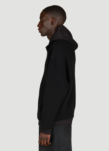 Balenciaga Unity Sports Icon Layered Zip-Up Hooded Sweatshirt Black bal0155009