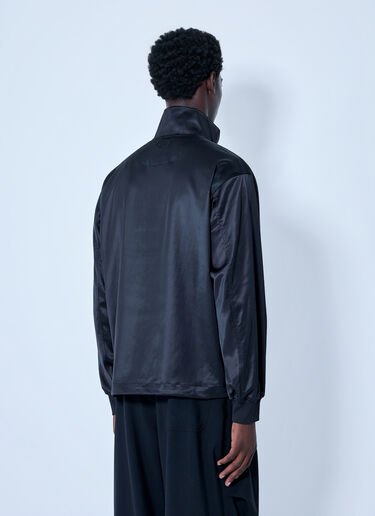 LN-CC® - Y-3: Satin Gradient 3 Stripes Track Jacket - Black Y-3 Satin Gradient 3 Stripes Track Jacket Black yyy0365009