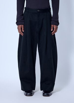 Studio Nicholson Sorte Deep Pleat Volume Pants Black stn0165007