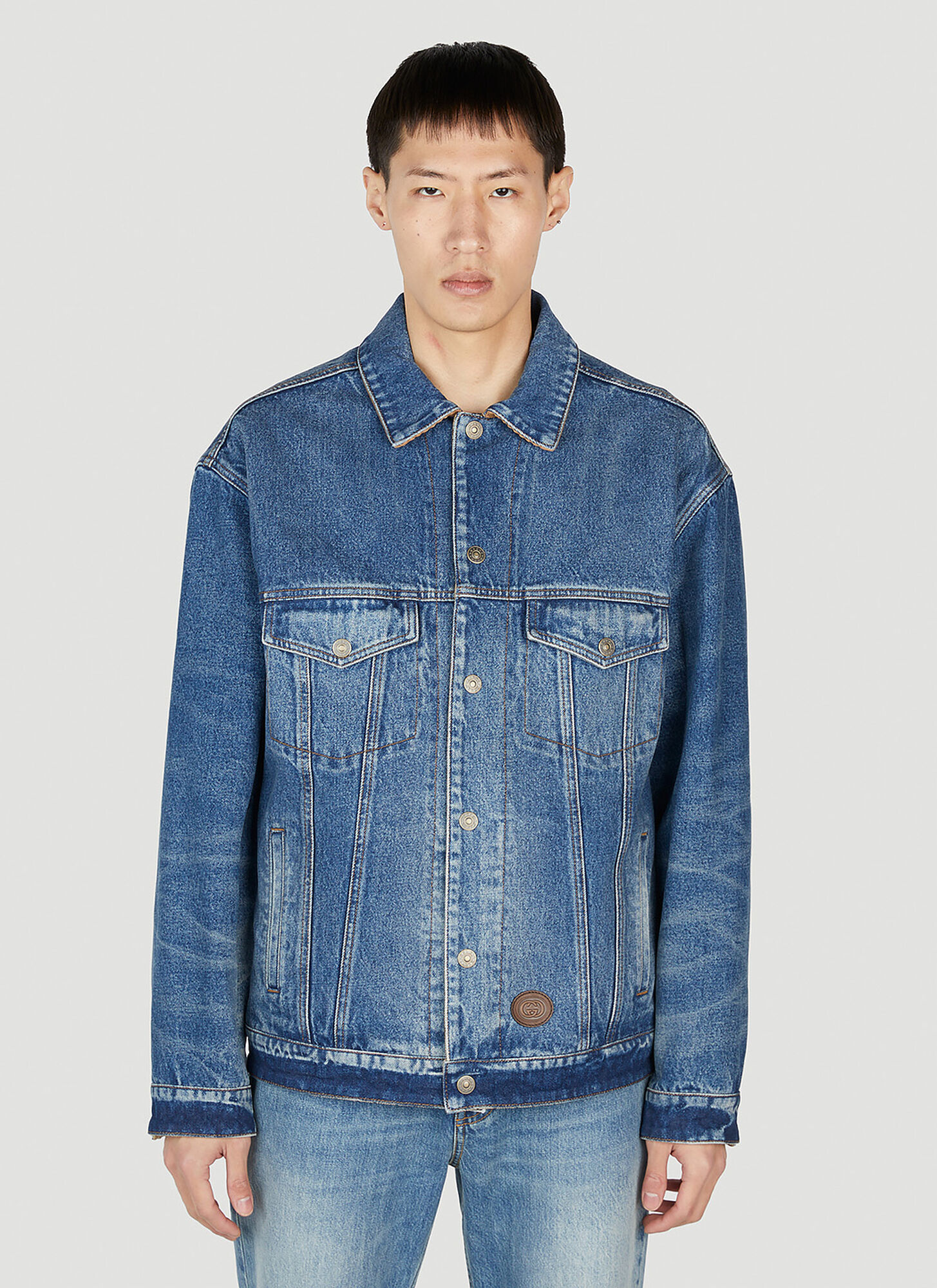 Gucci - GG Supreme Reversible Denim Jacket - Men - Cotton - 44 - Blue