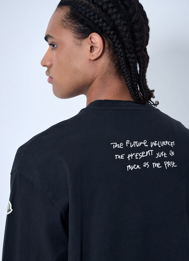 Moncler x FRGMT Hiroshi Fujiwara 徽标图案 T 恤 黑色 mfr0160052