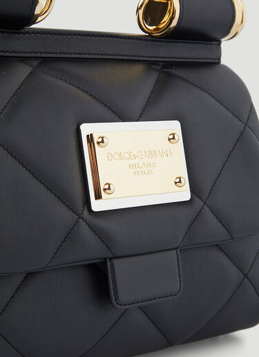 Dolce & Gabbana Sicily 绗缝中号单肩包 黑色 dol0246062
