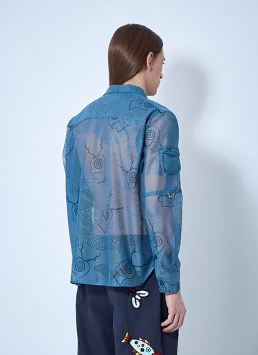 Mesh Fishing Shirt Brain Dead x SOUTH2 WEST8 Mesh Fishing Shirt Blue brw0160002
