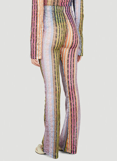 Rave Review Stripe Print Lace Pants Pink rav0248002
