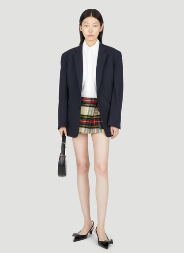 格纹迷你半身裙 Prada 格纹迷你半身裙 米色 pra0254010