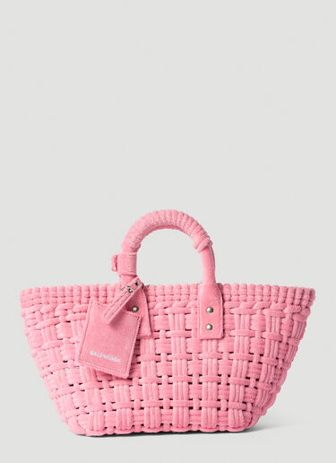 Balenciaga Bistro XS Sponge Basket Tote Bag Pink bal0253054