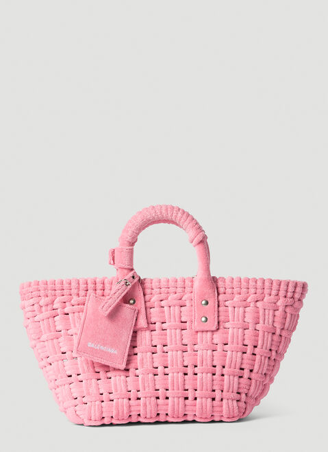 Balenciaga Bistro XS Sponge Basket Tote Bag Black bal0254070