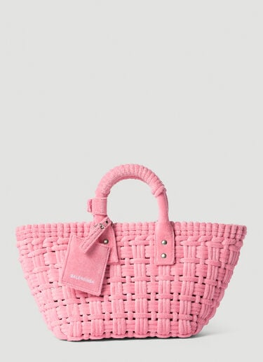 Bistro XS Sponge Basket Tote Bag Balenciaga Bistro XS Sponge Basket Tote Bag Pink bal0253054